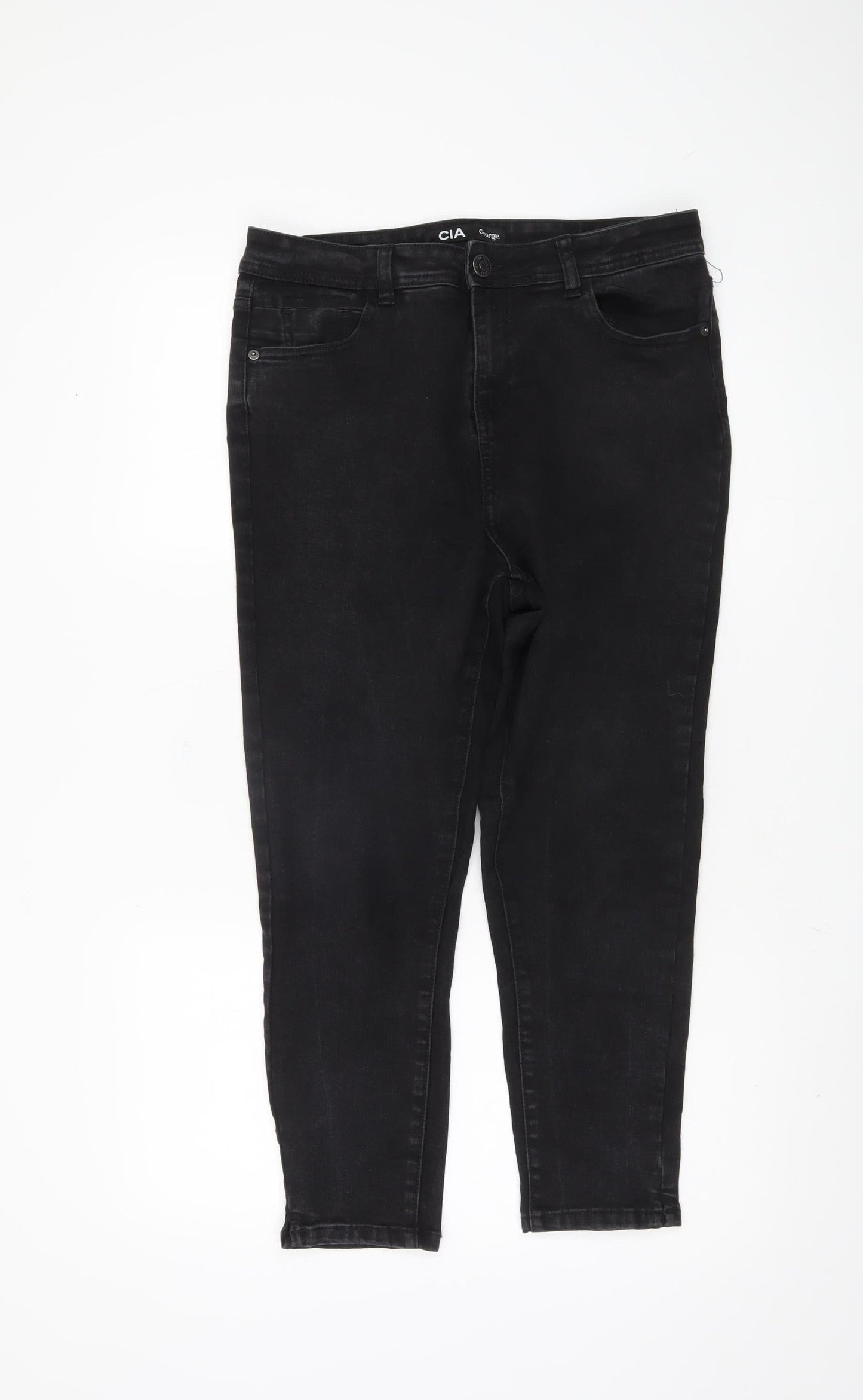 George Women's Black Skinny Jeans Size 14