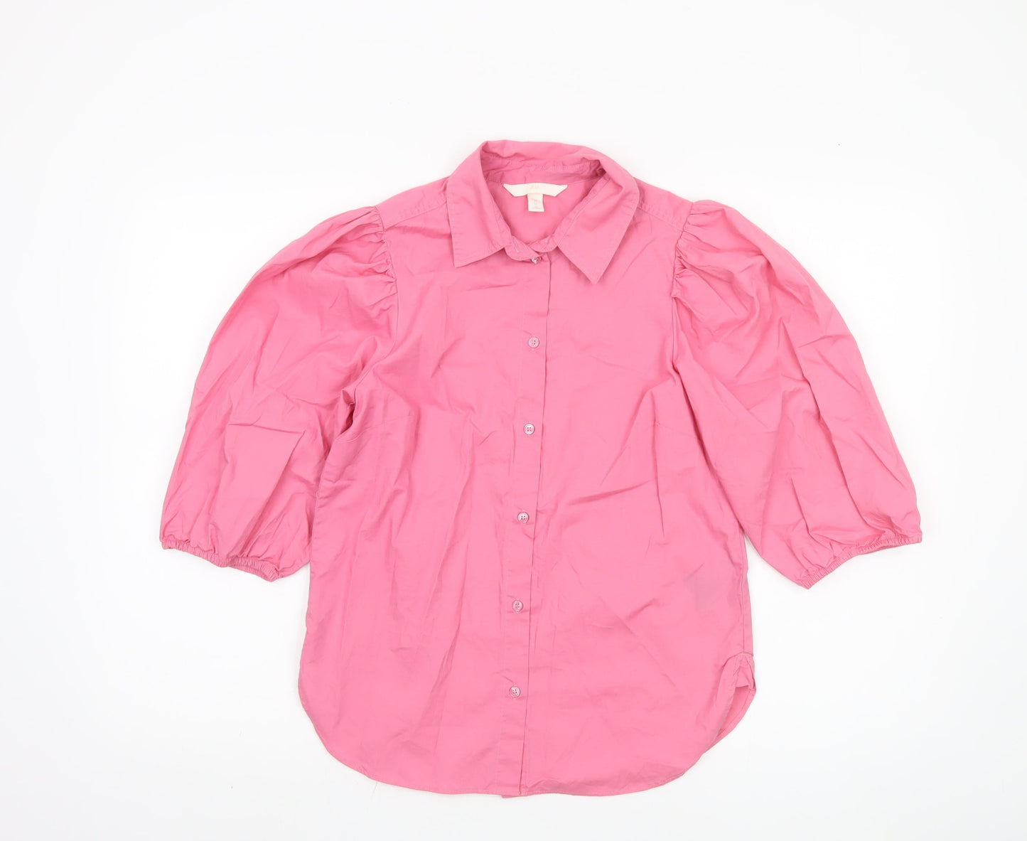 Womens UK Size XS H&M Pink  Button-Up