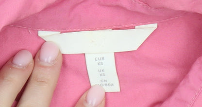 Womens UK Size XS H&M Pink  Button-Up