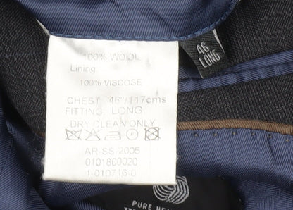 Mens UK Size 46 Reda Regular Grey Suit Jacket