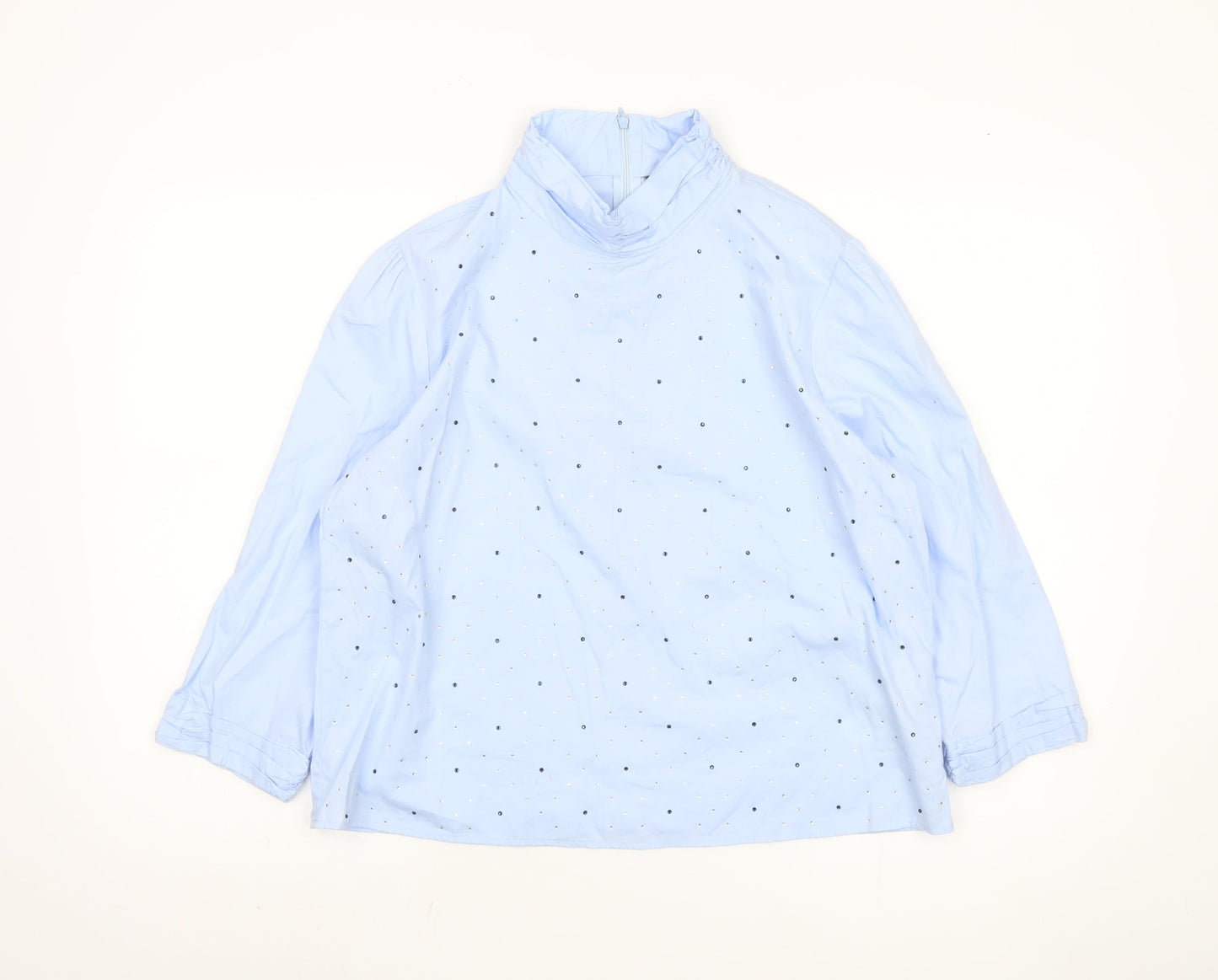 Womens UK Size 12 Zara Blue Basic Blouse