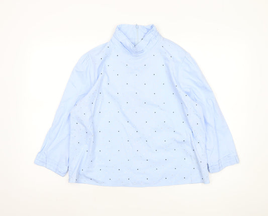 Womens UK Size 12 Zara Blue Basic Blouse