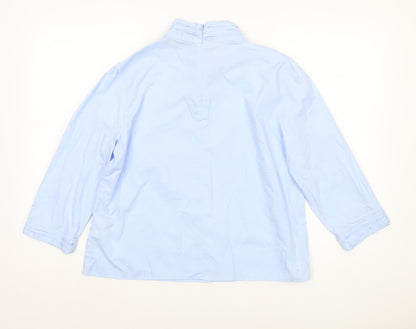 Womens UK Size 12 Zara Blue Basic Blouse