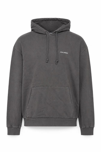 Collusion Men's Grey Pullover Hoodie, Regular Fit