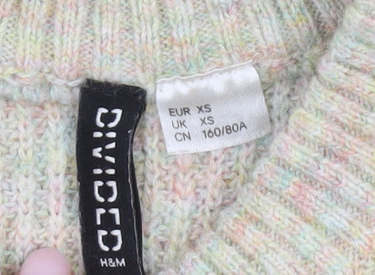 Womens UK Size XS H&M Multicoloured Pullover Jumper