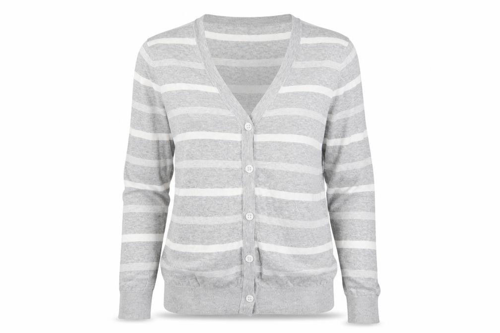 Front view of Tag Line Women's Grey Cardigan Medium