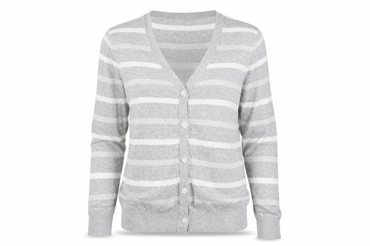 Front view of Tag Line Women's Grey Cardigan Medium