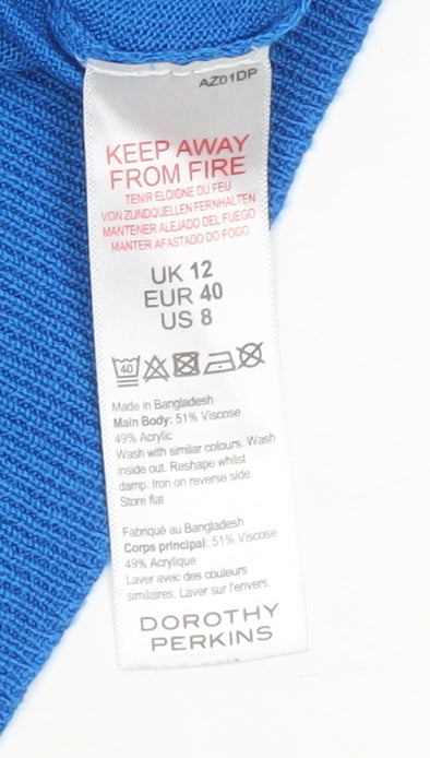Womens UK Size 12 Dorothy Perkins Blue Pullover Jumper
