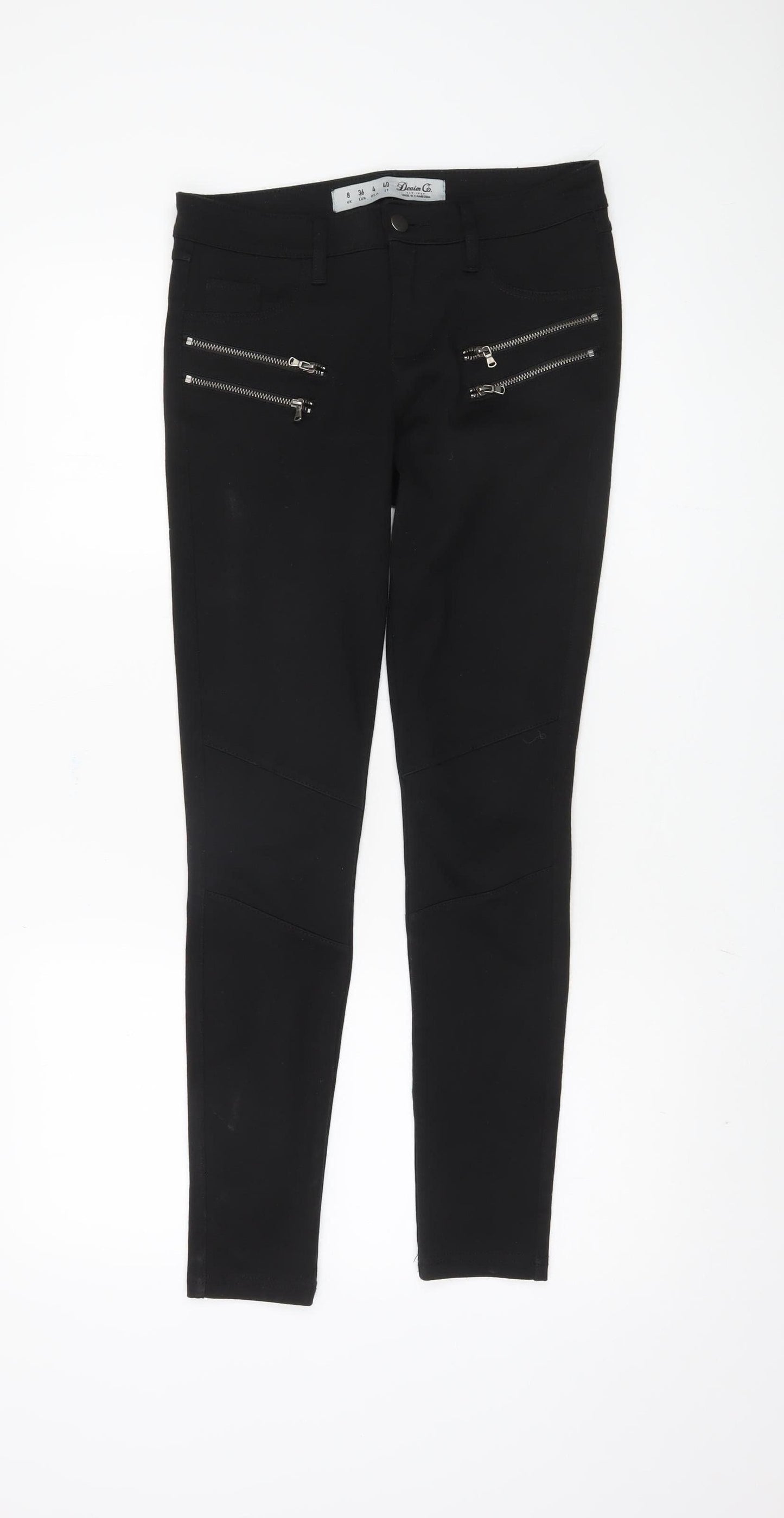 Denim Co. Women's Black Jegging Trousers, Size 8