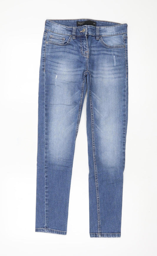 Next Women's Blue Skinny Jeans UK Size 8 Stretch Denim