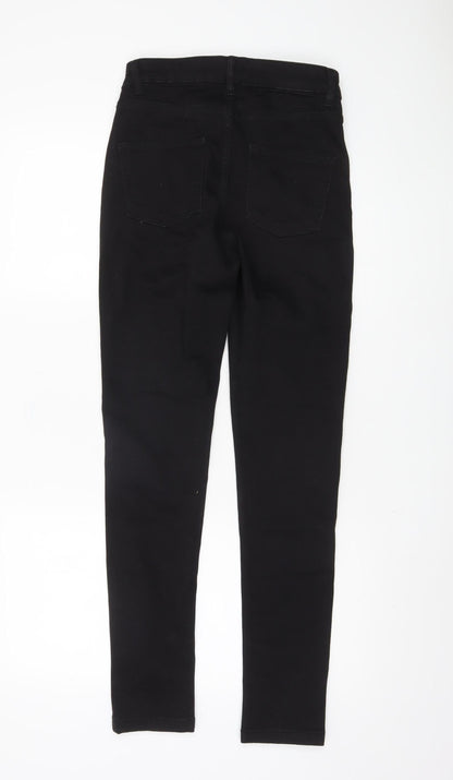 Womens UK Size 8 So Denim Regular Fit Skinny Black Jeans