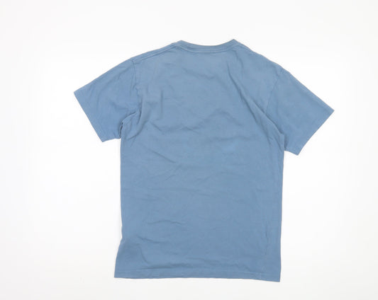Vans Men's Blue T-Shirt, Size S - Classic Fit, Logo Design