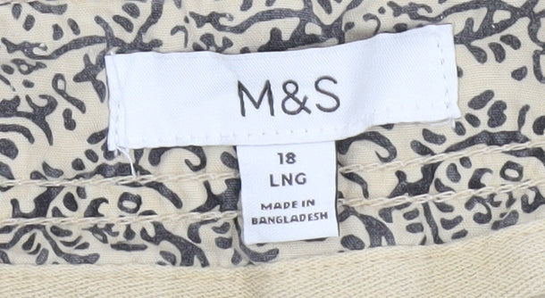 Womens UK Size 18 Marks and Spencer  Cargo Beige Trousers