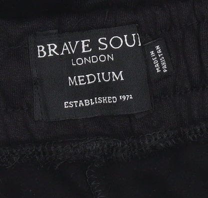 Brave Soul Men's Black Jogger Trousers Medium