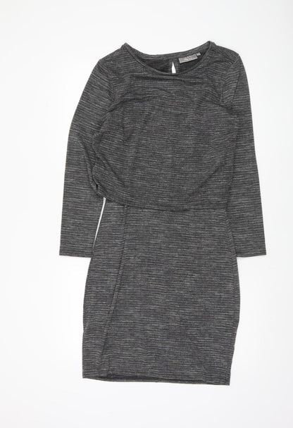 Fransa Women's Grey Dress, Size S, Long Sleeve, Excellent Condition