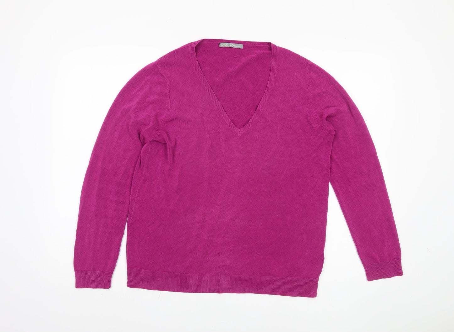 Womens UK Size 16 Marks and Spencer Pink Pullover Jumper