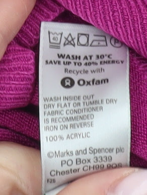 Womens UK Size 16 Marks and Spencer Pink Pullover Jumper