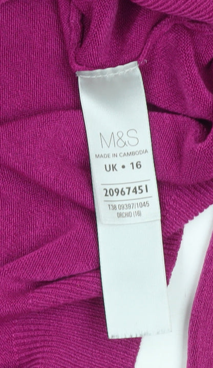 Womens UK Size 16 Marks and Spencer Pink Pullover Jumper