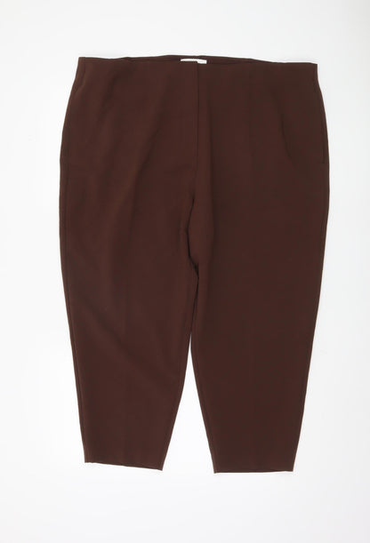 Womens UK Size 22 Marks and Spencer   Brown Trousers