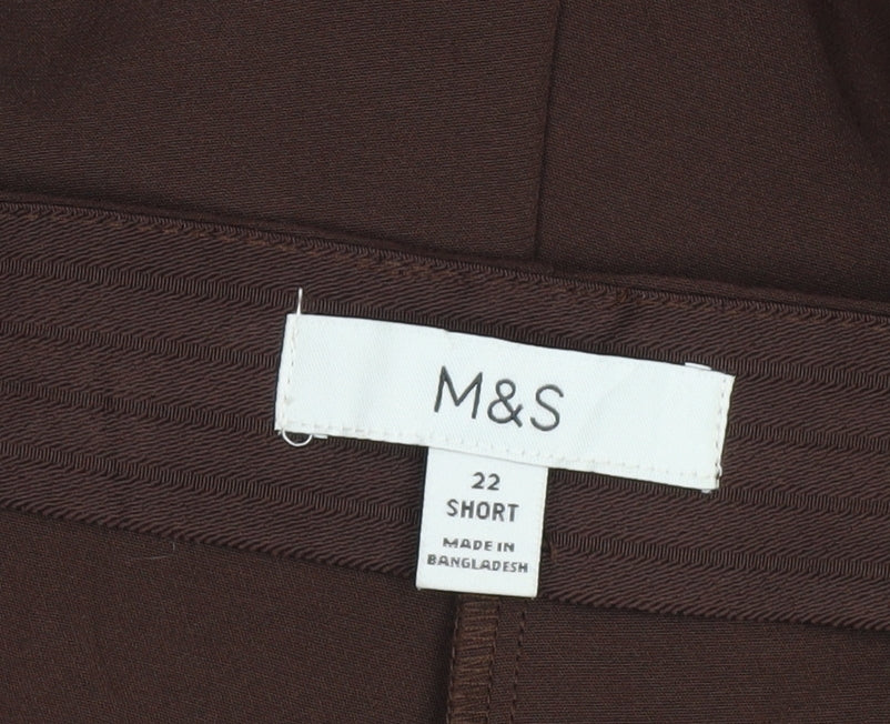 Womens UK Size 22 Marks and Spencer   Brown Trousers