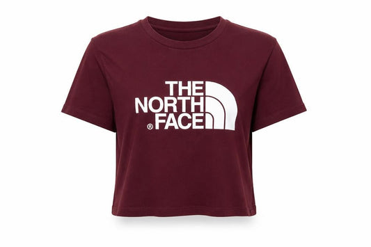 Womens UK Size M The North Face Red Cropped T-Shirt