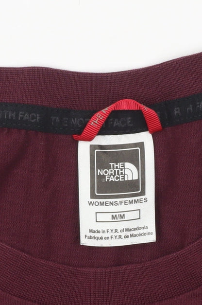 Womens UK Size M The North Face Red Cropped T-Shirt