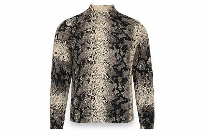 Diva Women's Beige Black Animal Print Jumper S/M