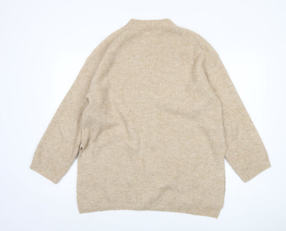 H&M Women Beige Cardigan, Size S, V-Neck