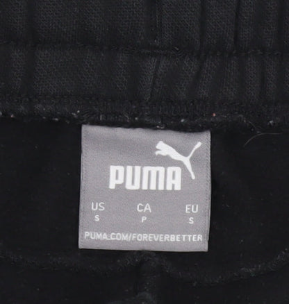 Puma Men's Black Shorts S Elastic Waist Sports Style