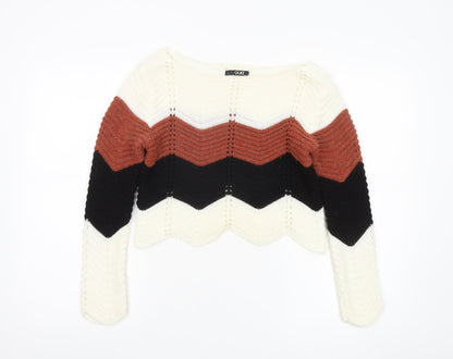 Womens UK Size S Quiz Multicoloured Pullover Jumper