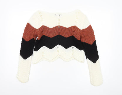 Womens UK Size S Quiz Multicoloured Pullover Jumper