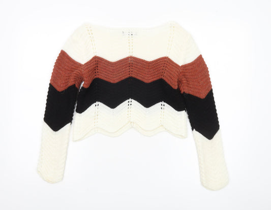 Womens UK Size S Quiz Multicoloured Pullover Jumper