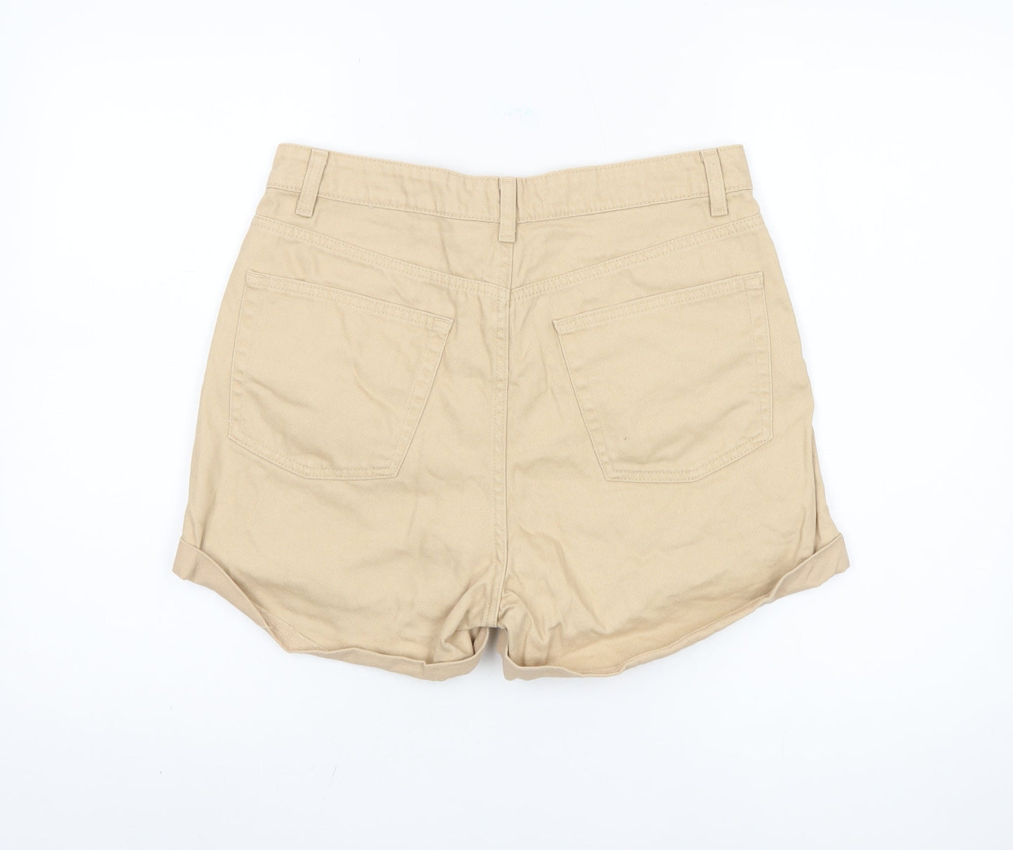 Primark Women's Beige Denim Shorts Size 14 Casual