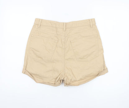 Primark Women's Beige Denim Shorts Size 14 Casual