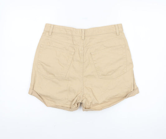 Primark Women's Beige Denim Shorts Size 14 Casual