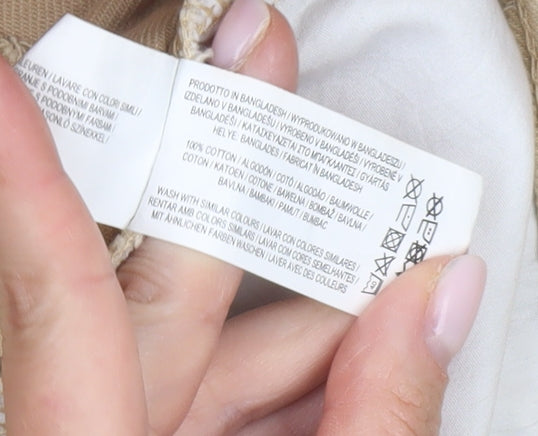 Primark Women's Beige Denim Shorts Size 14 Casual