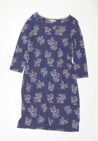 White Stuff Women's Blue Floral Dress Size 12