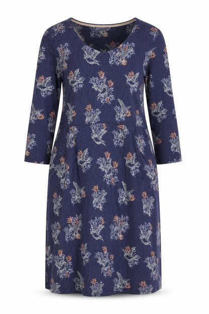 White Stuff Women's Blue Floral Dress Size 12