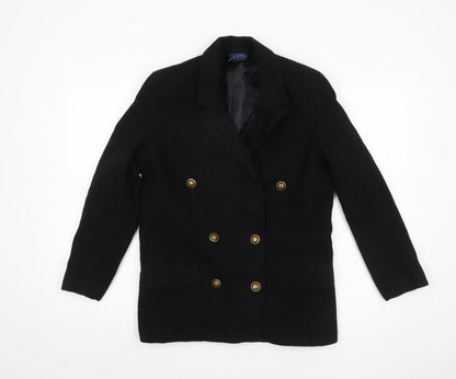 Alexon Women's Black Wool Pea Coat Size 12