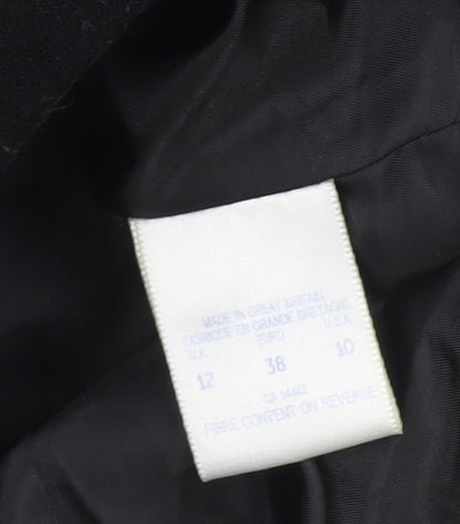 Alexon Women's Black Wool Pea Coat Size 12