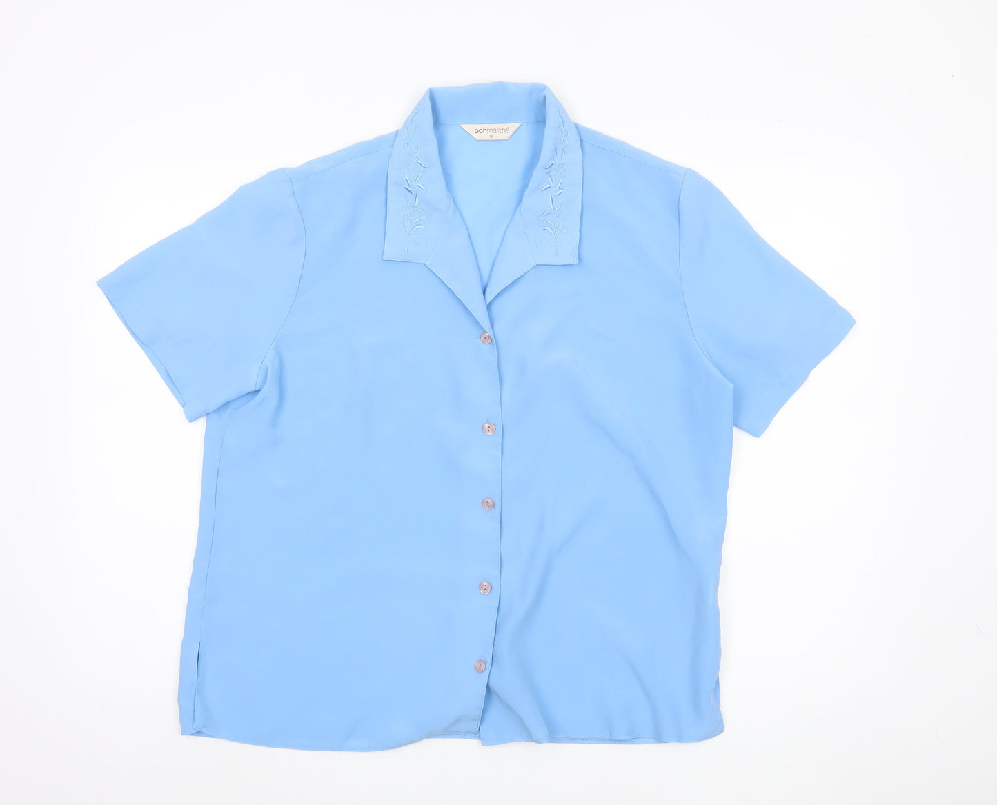 Womens UK Size 18 Bonmarché Blue Basic Blouse
