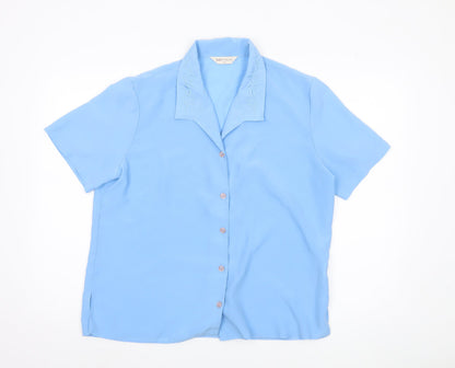 Womens UK Size 18 Bonmarché Blue Basic Blouse