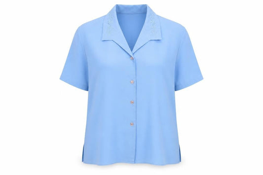 Womens UK Size 18 Bonmarché Blue Basic Blouse