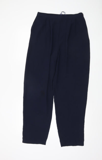 Womens UK Size 16 Frank Usher Regular Fit BusinessCasual Navy Trousers