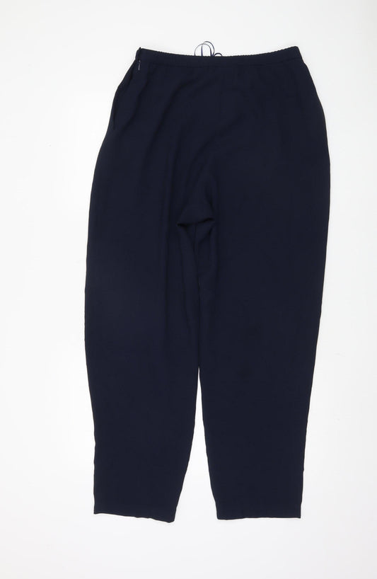 Womens UK Size 16 Frank Usher Regular Fit BusinessCasual Navy Trousers