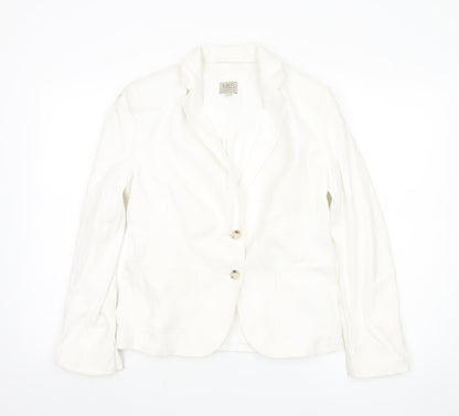 Marks and Spencer White Blazer Women Size 12