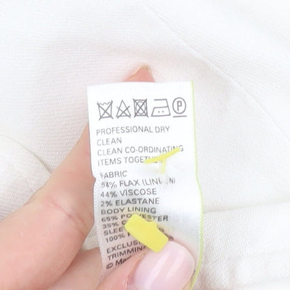 Marks and Spencer White Blazer Women Size 12