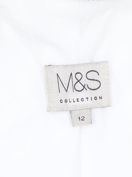 Marks and Spencer White Blazer Women Size 12