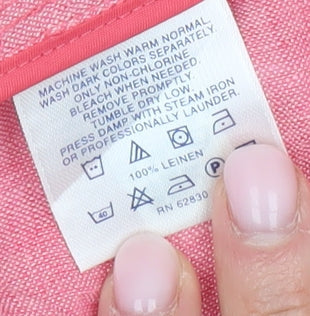 Lands' End Women's Pink Linen Blazer Size 12 Petites