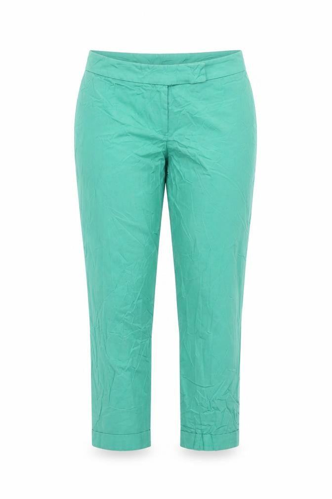 Womens UK Size 10 Dorothy Perkins Slim Fit Cropped Green Trousers